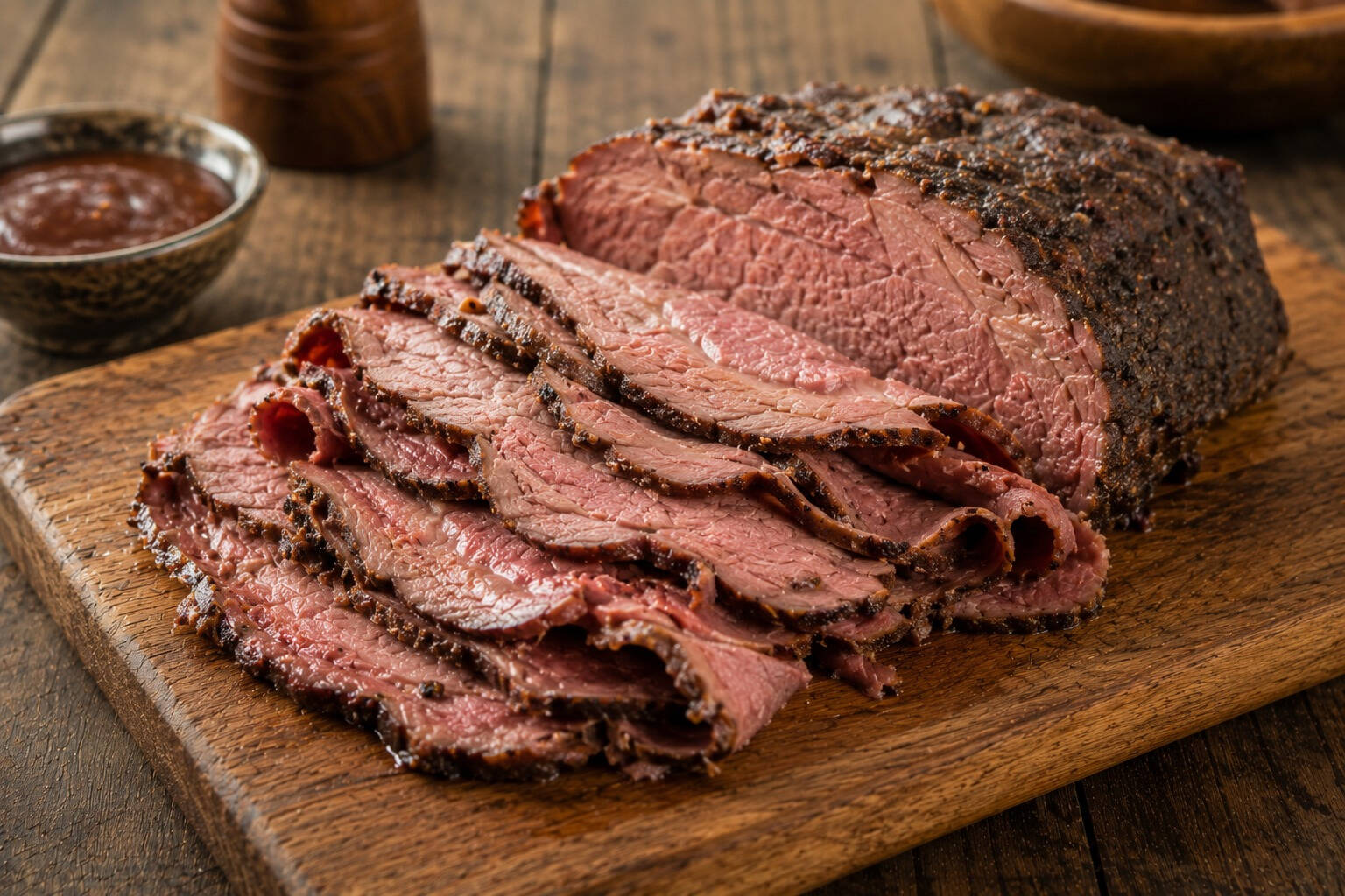 Il re dei roast beef in stile BBQ. Carne rosolata a temperature estreme per sigillare i succhi e creare una crosticina perfetta, ma mantenuta rigorosamente rosata all’interno. Tagliato sottilissimo, offre un morso dal sapore diretto e autentico.